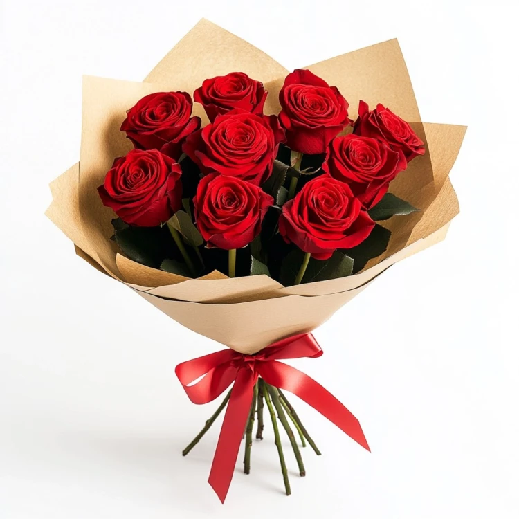 Букет 9 красных роз